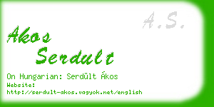 akos serdult business card